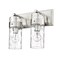 Z-Lite Fontaine 2 Light Vanity, Brushed Nickel & Clear 3035-2V-BN - alternate 4